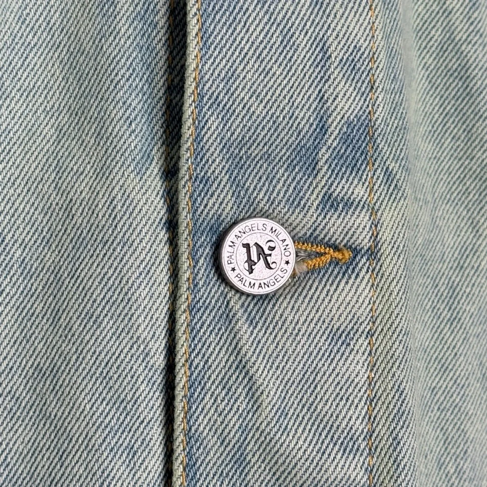 NEW‎ Palm Angels Men's Denim Overdye Jacket